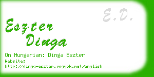 eszter dinga business card